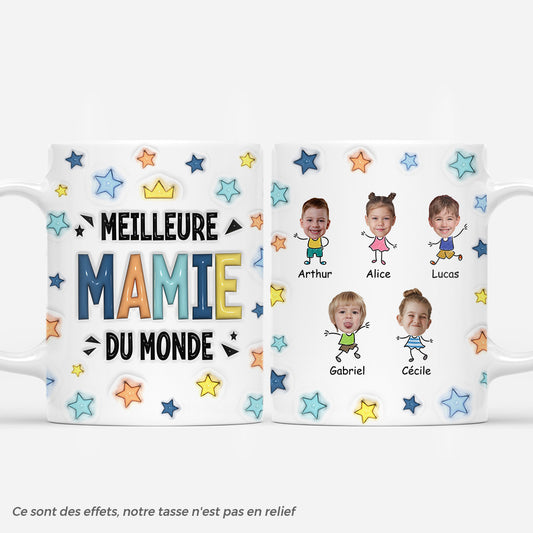6580MFR1 effet dimpression 3d mug personnalise avec photo pour papy mamie meilleure mamie 6580m8yma