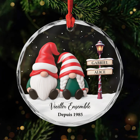 6594OFR1 effet dimpression 3d ornement de noel en verre personnalise couple vieillir ensemble gnome 6594otq5g_9d1c70b9 1383 4b4a a9ed 72940b6f4d94