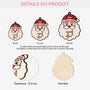 6609OFR3 ornement en bois a 1 couche personnalise pere noel de famille avec mots croises 6609otpmi