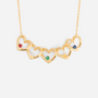 6617JFR1 collier personnalise pierre de naissance avec pendentif coeur pour femmehomme petits coeurs 6617j0t5a