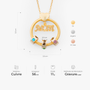 6619JFR1 collier avec pierre de naissance personnalise et pendentif anneau cadeau pour femmehomme 6619j0l5a_3