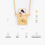 6620JFR3 collier personnalise avec photo et pendentif appareil photo pour femmehomme pour toujours 6620j0t5a