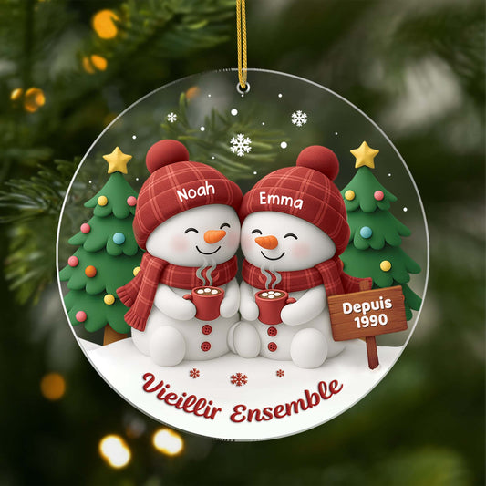 6623OFR1 ornement de noel personnalise acrylique pour couple vieillir ensemble 6623okq5g