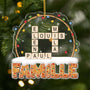 6630OFR1 ornement noel acrylique personnalise famille avec mots croises et neige 6630o6m5i