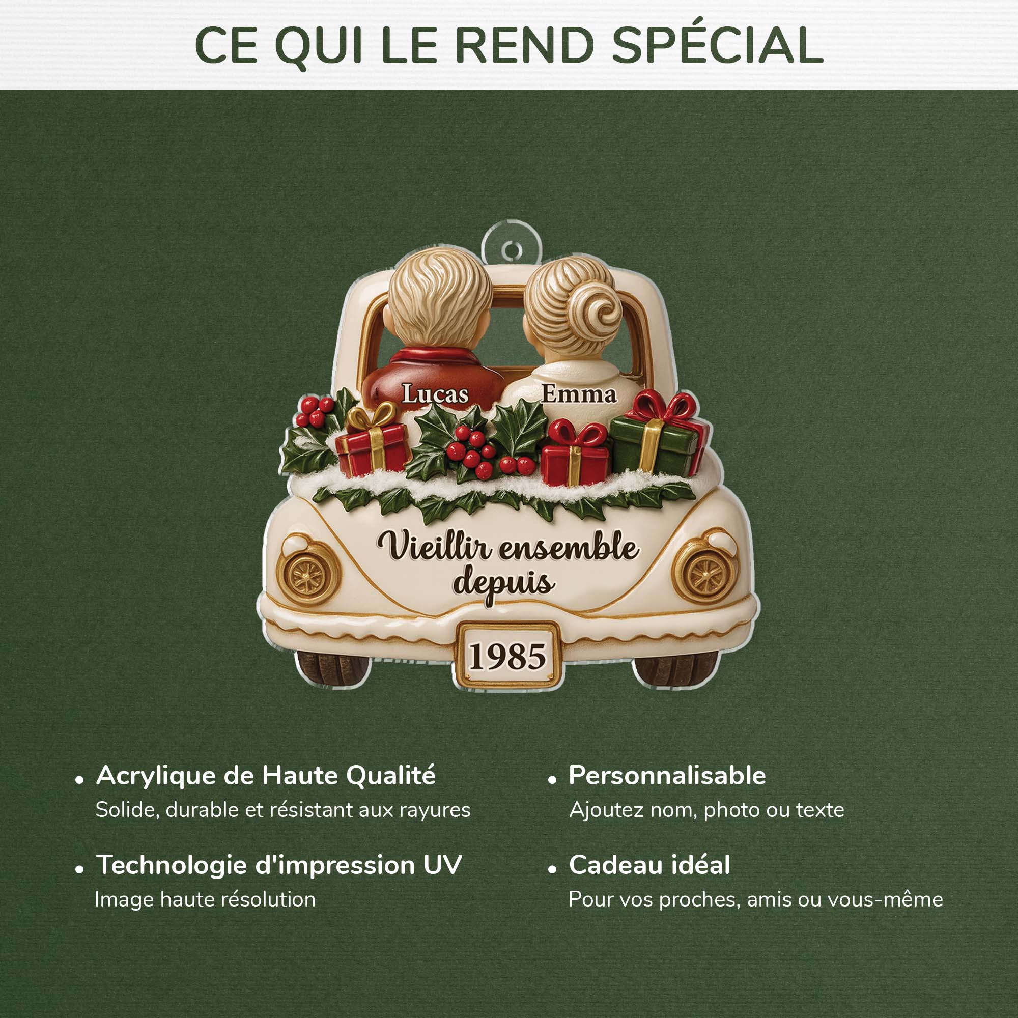 6637OFR4 effet dimpression 3d ornement noel acrylique personnalise couple ensemble depuis 6637o3p5g