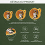 6641OFR3 effet dimpression 3d ornement noel acrylique personnalise chat endormi 6641o3m5d