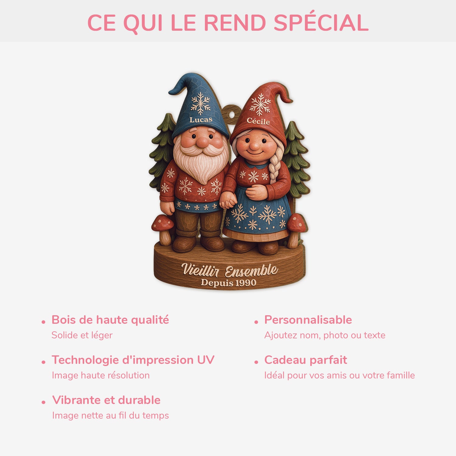 6647OFR1 effet dimpression 3d ornement de noel en bois a 1 couche personnalise vieillir ensemble depuis 6647oklmg_4