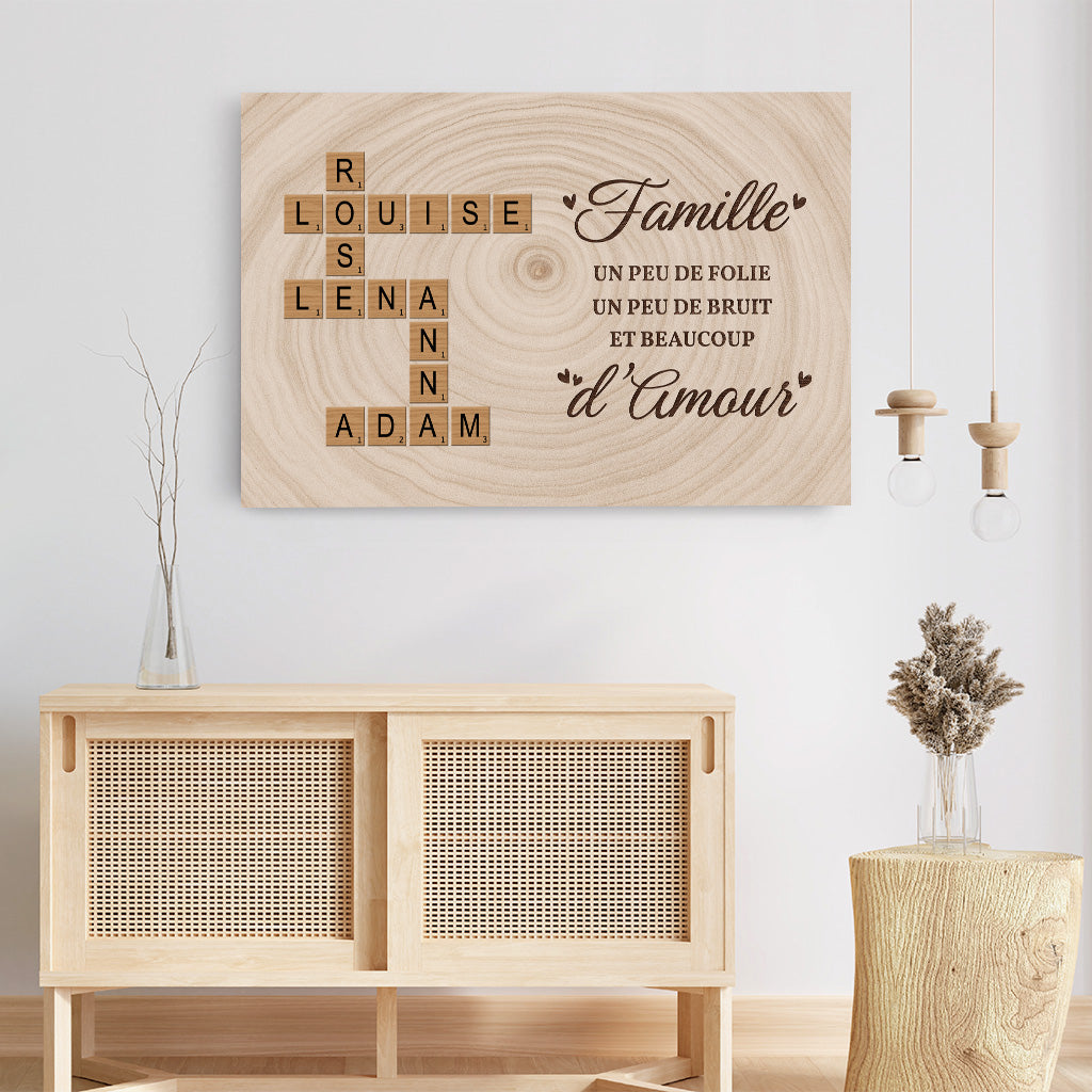 6648CFR3 toile mot croise personnalise cest notre famille 6648c8qci