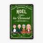 6654EFR2 plaque en metal personnalisee avec chatchien bienvenue a noel chez nous 6654e8zmi