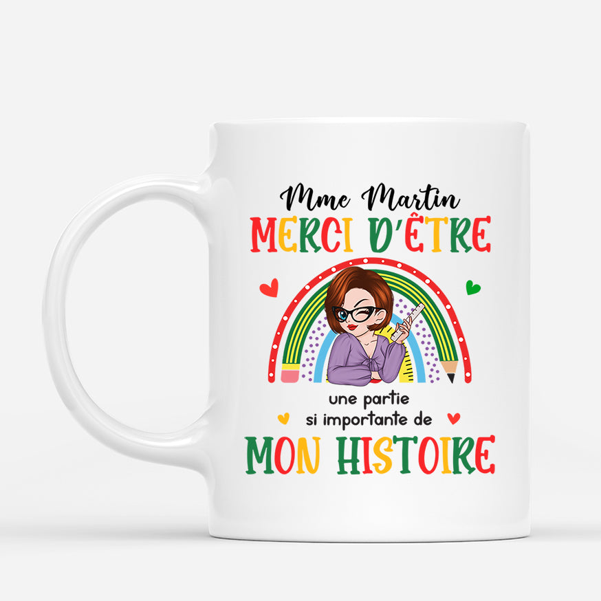 6656MFR1 mug professeur femme personnalise de noel merci d_etre une partie importante 6656mktmt