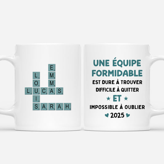 6660MFR1 mug personnalise collegue avec mot croise une equipe formidable 6660mtqto