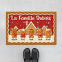 6664DFR1 paillasson personnalise famille biscuit de noel 6664d86wi