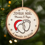 6671OFR1 ornement de noel en bois a 1 couche personnalise avec photo joyeux noel futur papa future maman 6671okpca