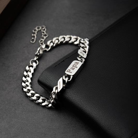 6677JFR2 bracelet gourmette homme_ personnalisable avec prenom 6677j0v5b