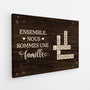 6685CFR2 toile avec mot croise personnalise nous sommes une famille 6685c8vmi