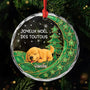 6688OFR1 ornement en verre personnalise noel magique de chien 6688ok6nc