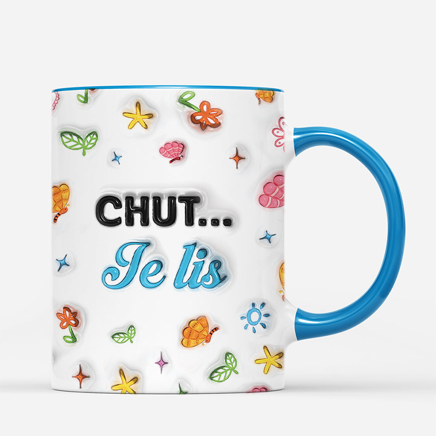 6696MFR3 effet dimpression 3d mug personnalise fille qui aime les livres 6696m3pta