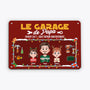 6700EFR1 plaque en metal personnalisee de noel le garage de papa papy 6700ek6ab