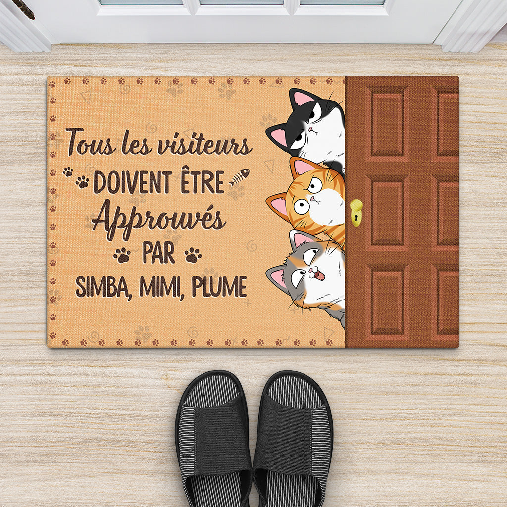 6702DFR2 paillasson chat personnalise visiteurs etre approuves par 6702dtm5d
