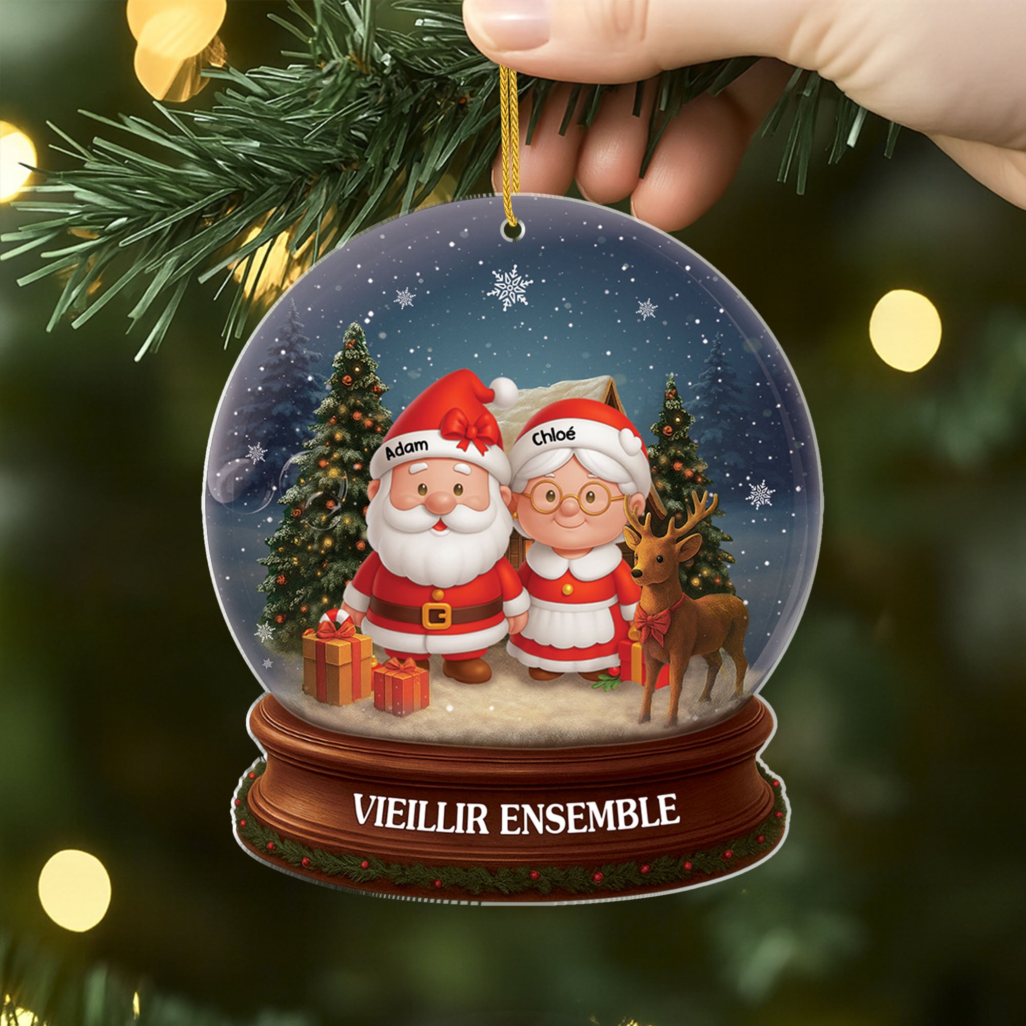6704OFR2 effet dimpression 3d ornement acrylique personnalise boule a neige avec couple pere noel 6704otv5g_29d61a04 439c 4db3 bea9 98cec3a97f6b