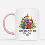 6715MFR2 mug de noel personnalise frere et soeur dinosaure 6715m