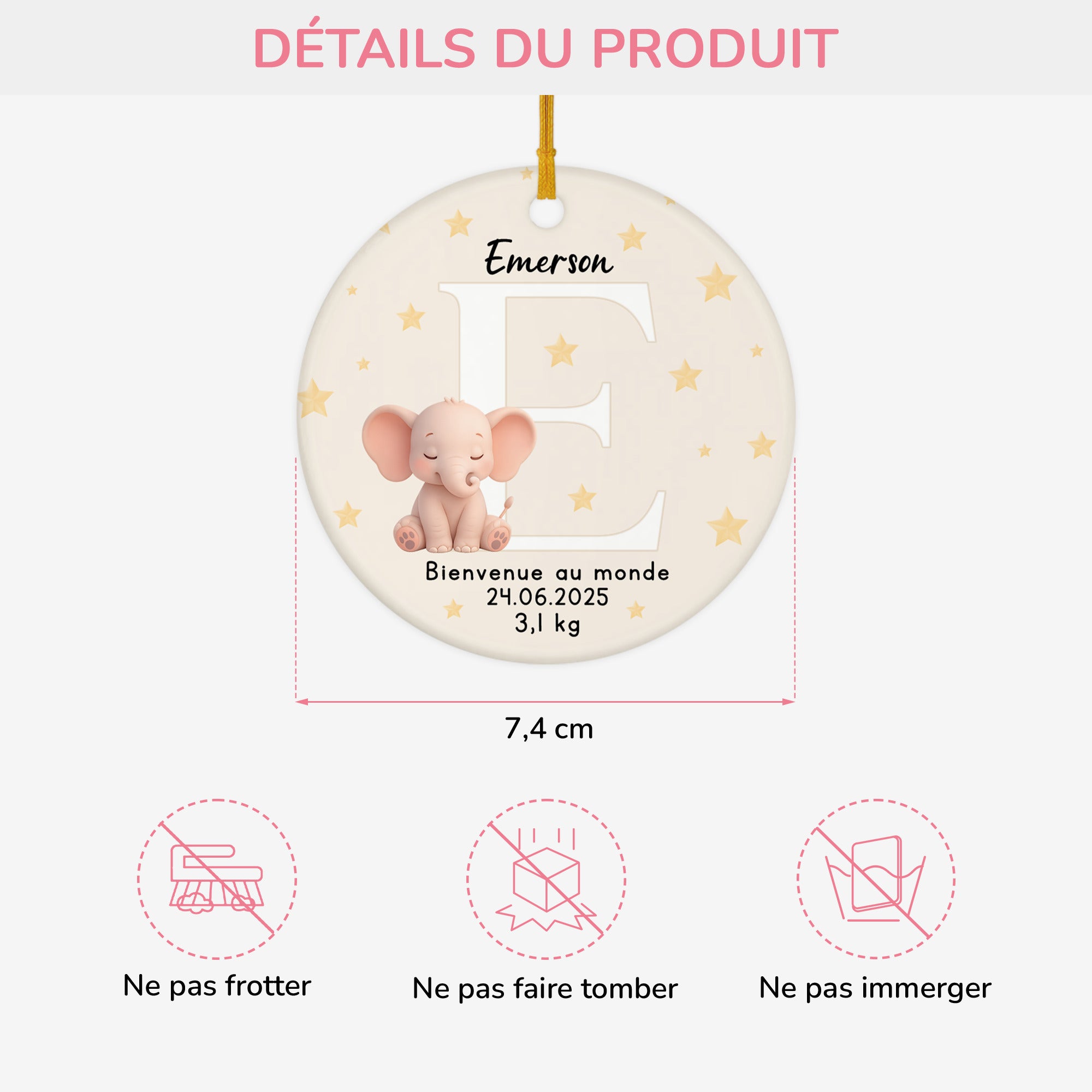 6718OFR1 ornement noel ceramique personnalise pour bebe bienvenue au monde 6718o8lck_3