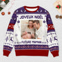 6725WFR2 pull moche de noel personnalise joyeux noel futur papa 6725wkznb