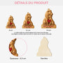 6726OFR3 effet dimpression 3d ornement noel en bois a 1 couche personnalise vieillir ensemble couple lion 6726o3tmg