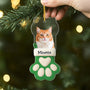 6731OFR2 ornement acrylique personnalise avec photo cadeau chat pour noel 6731otzad