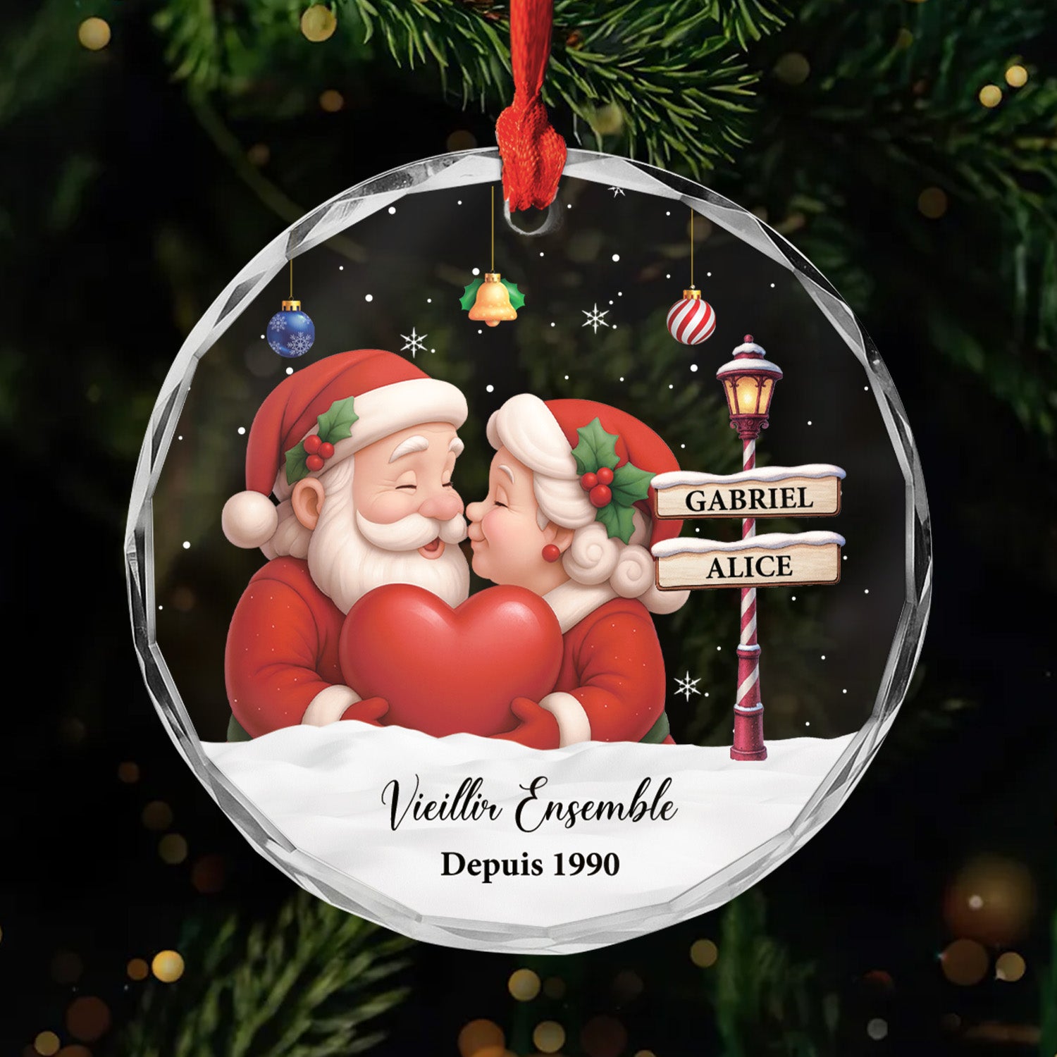6753OFR1 ornement en verre personnalise couple pere noel vieillir ensemble 6753okl5g_1