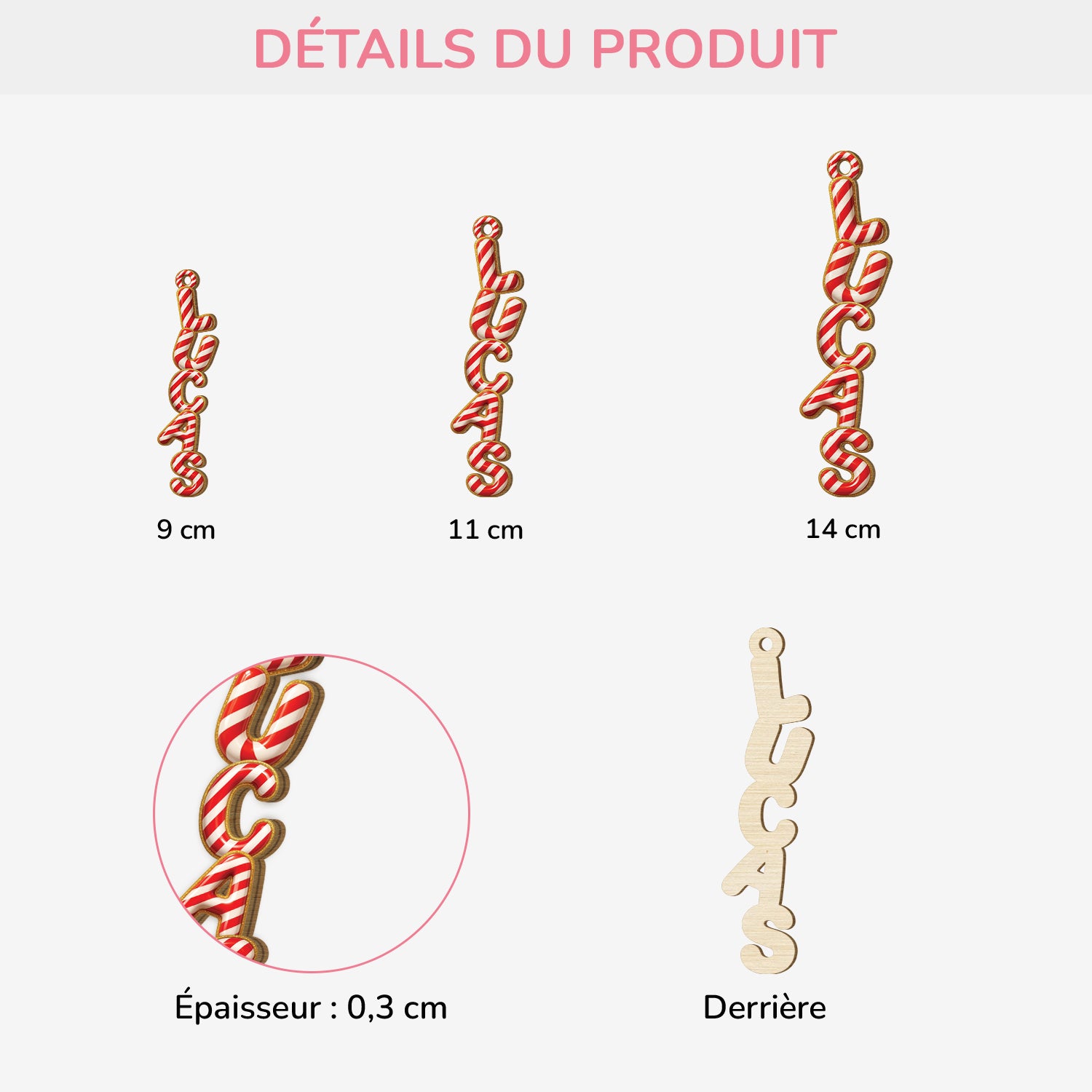 6754OFR3 effet dimpression 3d ornement en bois a 1 couche personnalise femmehomme lettre de prenom canne de noel rouge 6754otxnb_0a7b61ce c43d 45e9 b603 c12df310173d