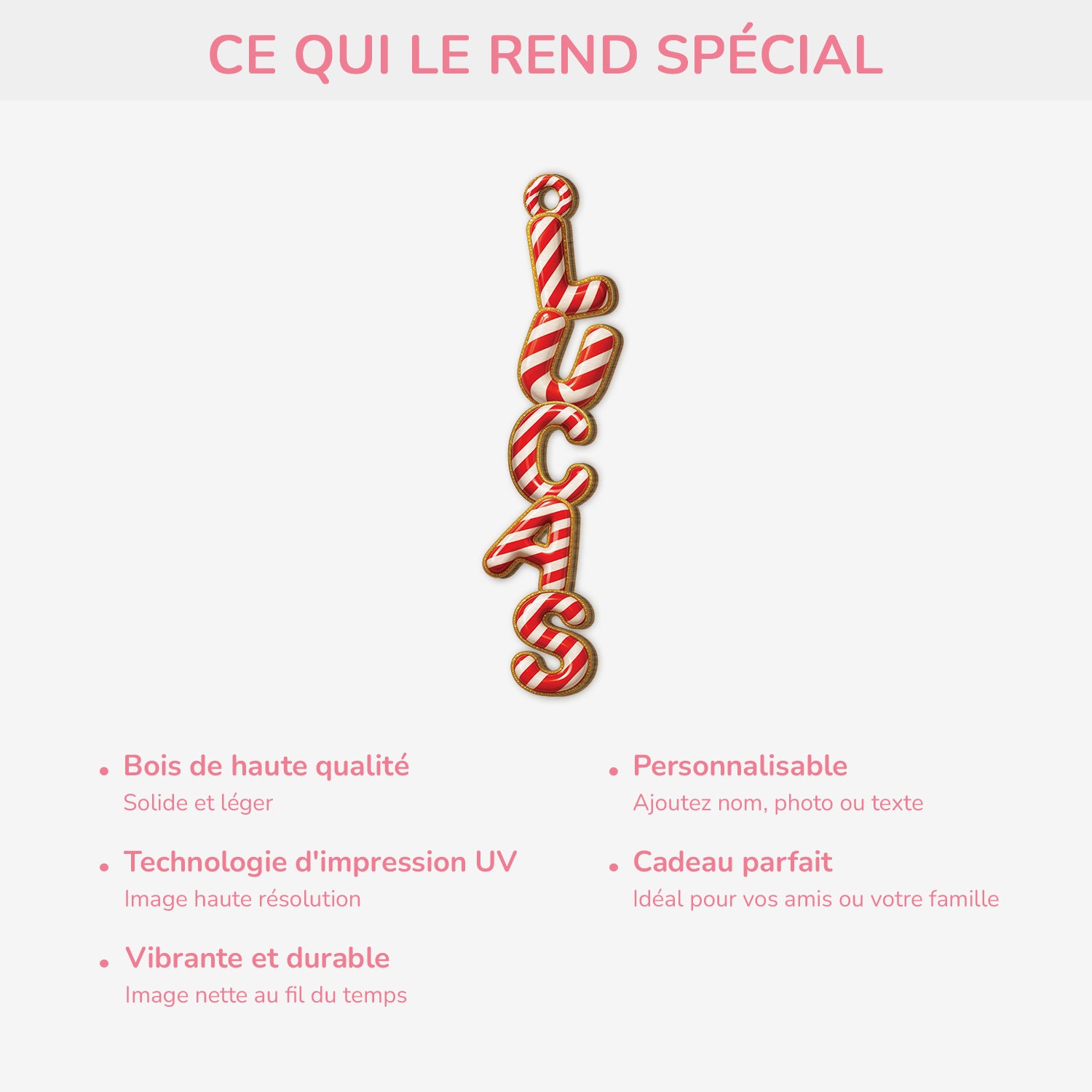 6754OFR4 effet dimpression 3d ornement en bois a 1 couche personnalise femmehomme lettre de prenom canne de noel rouge 6754otxnb_f4788266 42f6 4d9c 8971 1472aa7751cf