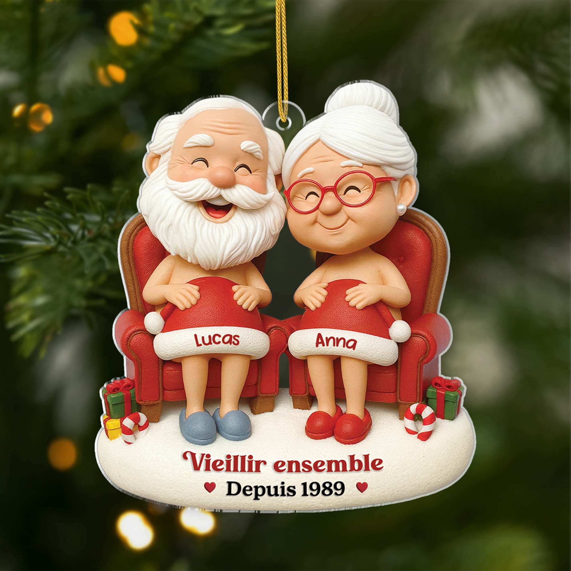 6757OFR1 effet dimpression 3d ornement noel acrylique personnalise avec humour pour couple vieillir ensemble 6757o3mtg