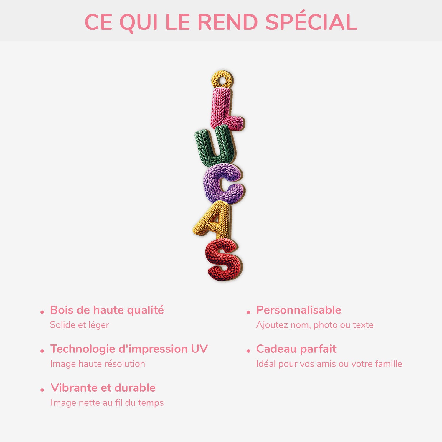 6761OFR4 effet dimpression 3d ornement noel acrylique personnalise pour femmehomme lettres de prenom style laine 6761o8l5a