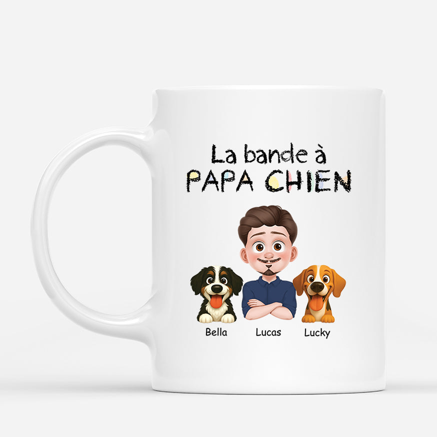 6762MFR1 mug personnalise chien la bande a papa chien 6762mkt5c