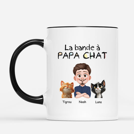 6762MFR2 mug personnalise chat la bande a maman chat 6762mkt5d