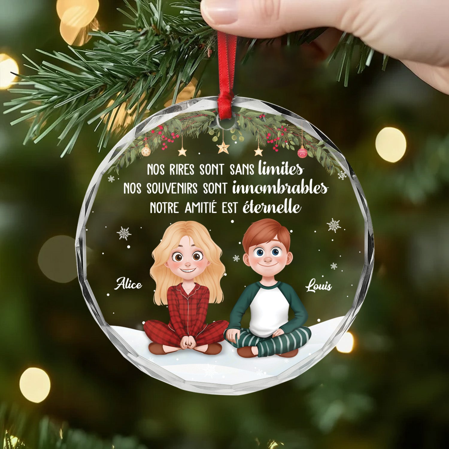 6770OFR1 ornement de noel en verre personnalise se faire une vieille amie 6770ok6cf2