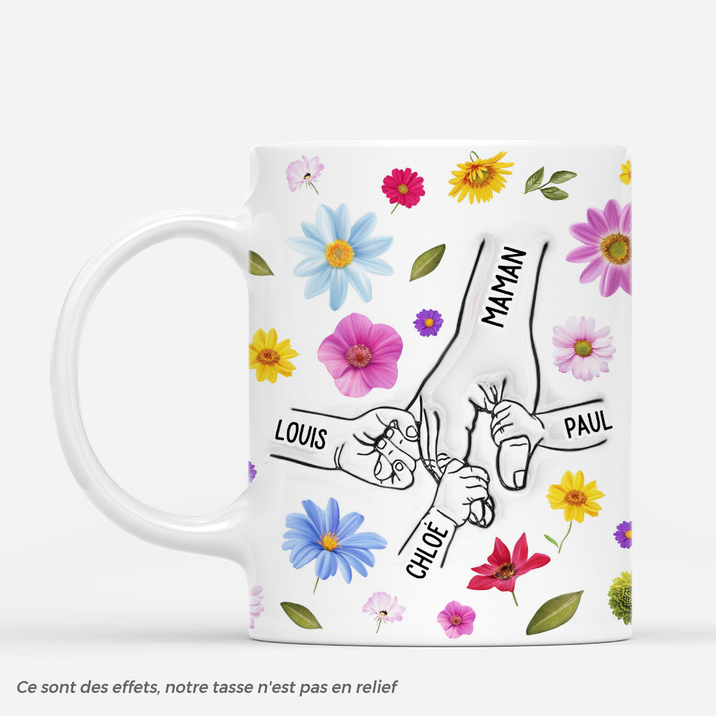 6779MFR1 effet dimpression 3d mug personnalise fleurs de maman mamie 6779m3laa_1