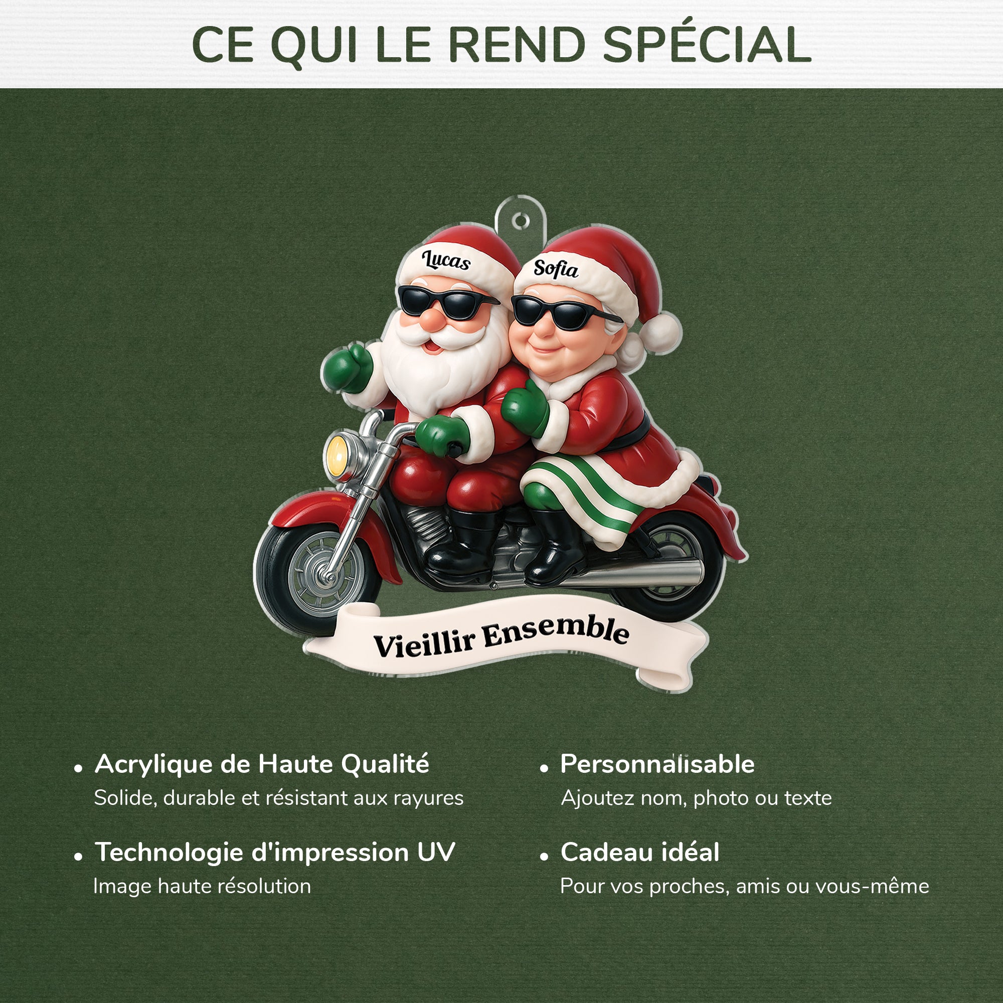 6782OFR4 effet dimpression 3d ornement noel acrylique personnalise vieillir ensemble pour couple mortard 6782o6vcg