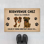 6783DFR1 paillasson personnalise chien bienvenue chez les chiens 6783dkv5c