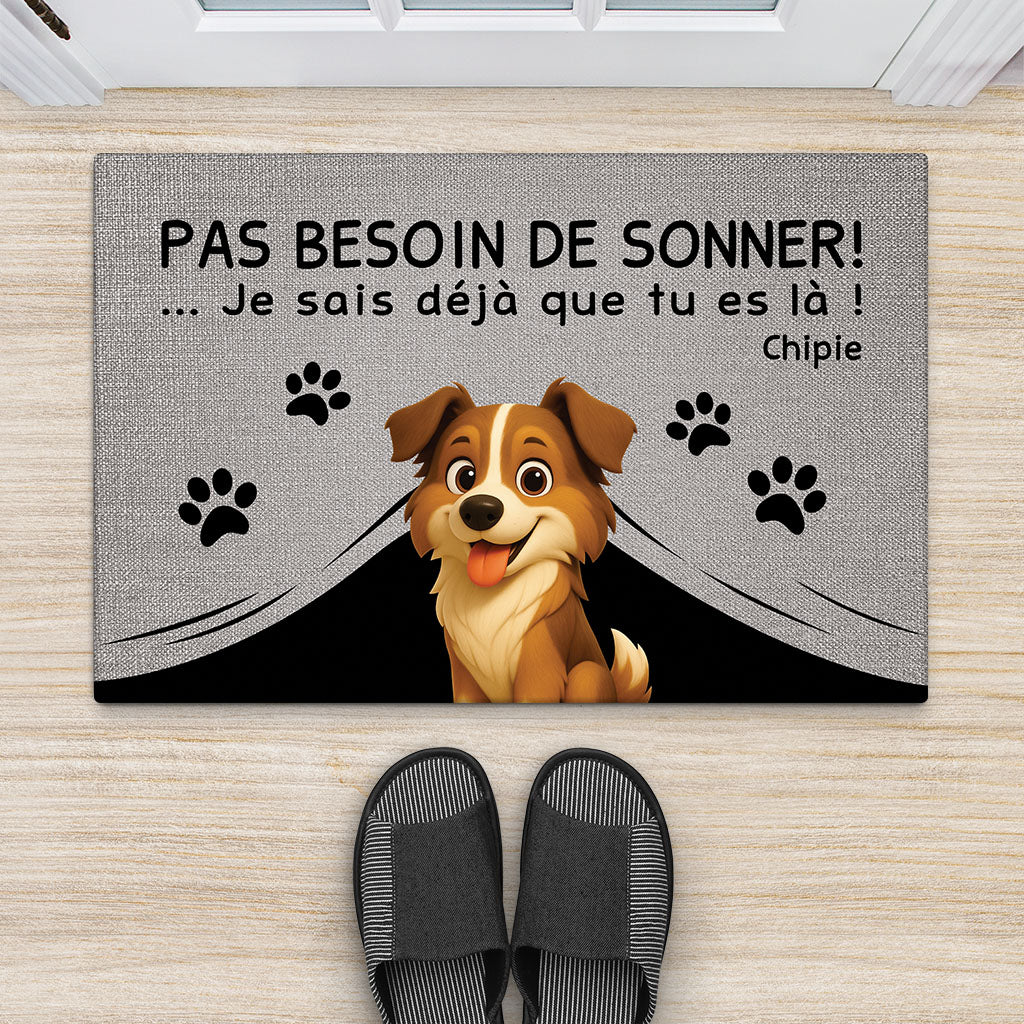 6787DFR2 paillasson personnalise chien mon chien sait que tu es la 6787dkv5c