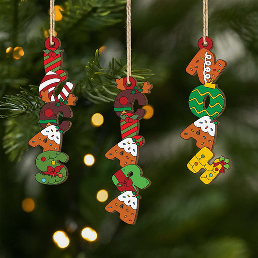 6788OFR1 ornement en bois a 1 couche personnalise pour femmehomme lettres de prenom style noel 6788okl5b