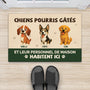 6789DFR2 paillasson personnalise chiens pourris gates habitent ici 6789d8v5c
