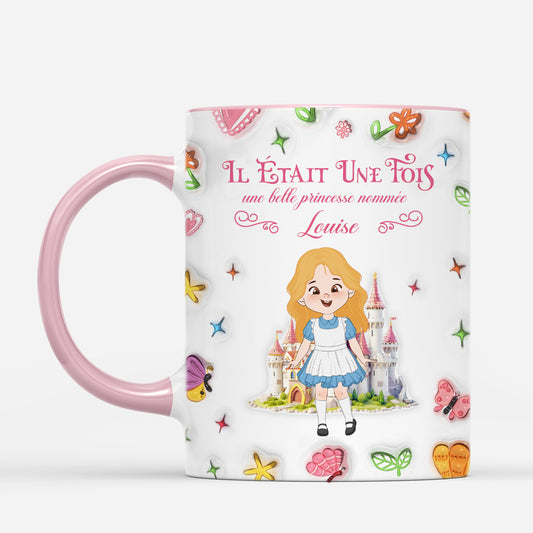 6804MFR2 effet dimpression 3d mug enfant personnalise une belle princesse 6804m8qak