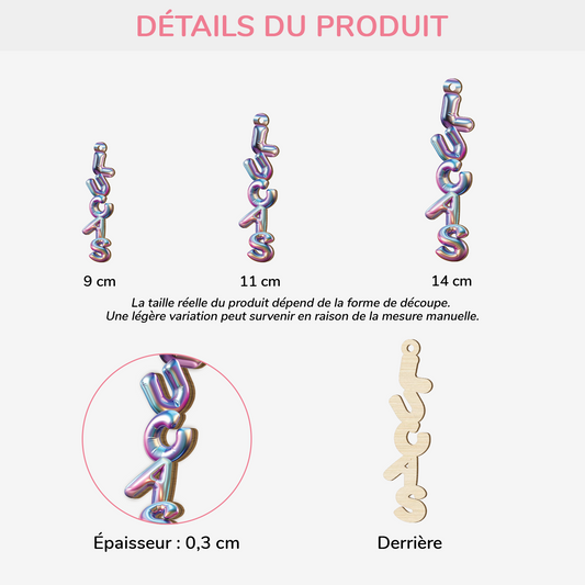 6914OFR2 effet dimpression 3d ornement noel en bois a 1 couche personnalise pour femmehomme lettres style ballons 6914o8t5a