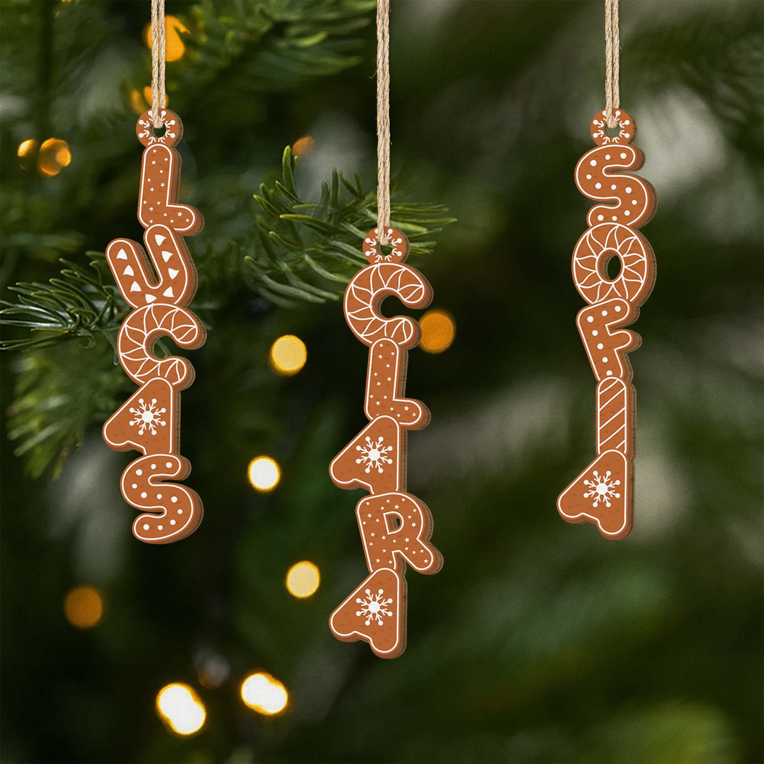 6918OFR1 ornement de noel en bois a 1 couche personnalise pour femmehomme lettres de mon prenom 6918o8z5a