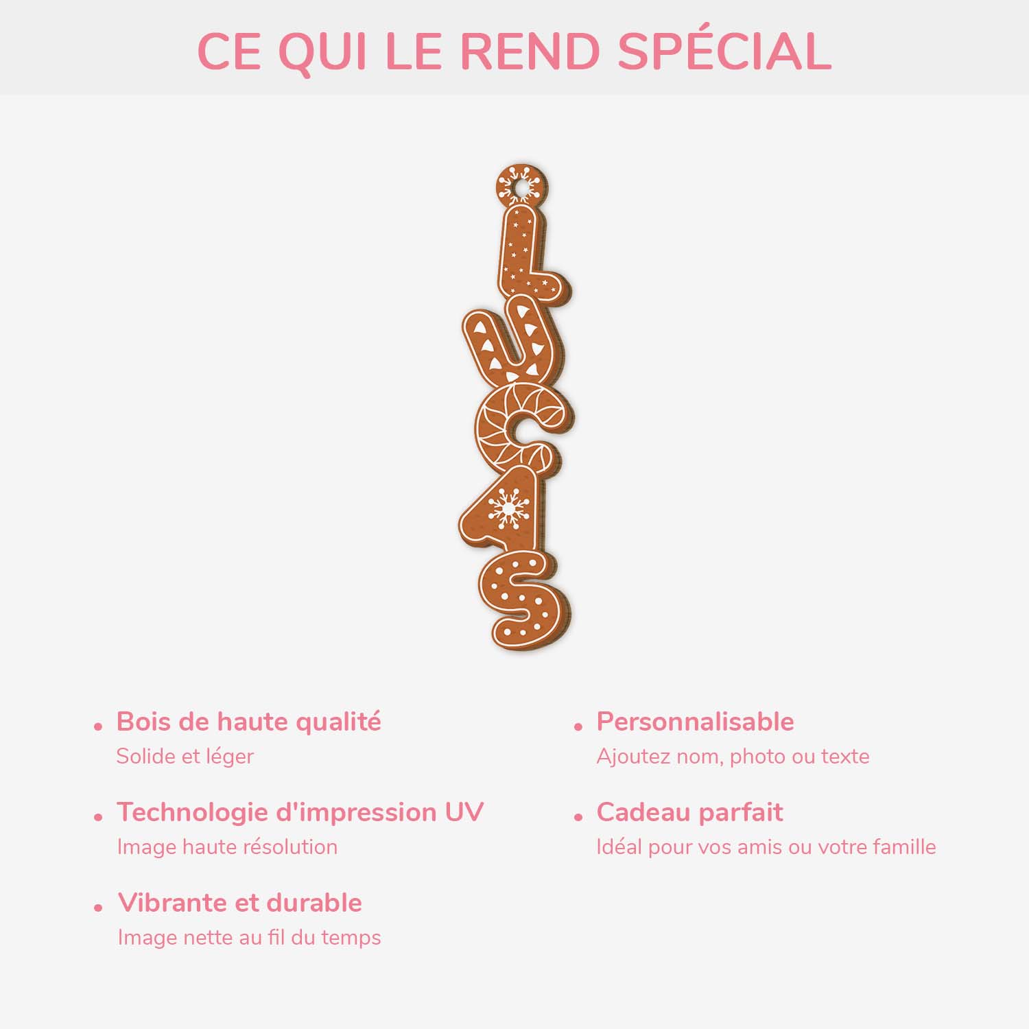 6918OFR3 ornement de noel en bois a 1 couche personnalise pour femmehomme lettres de mon prenom 6918o8z5a