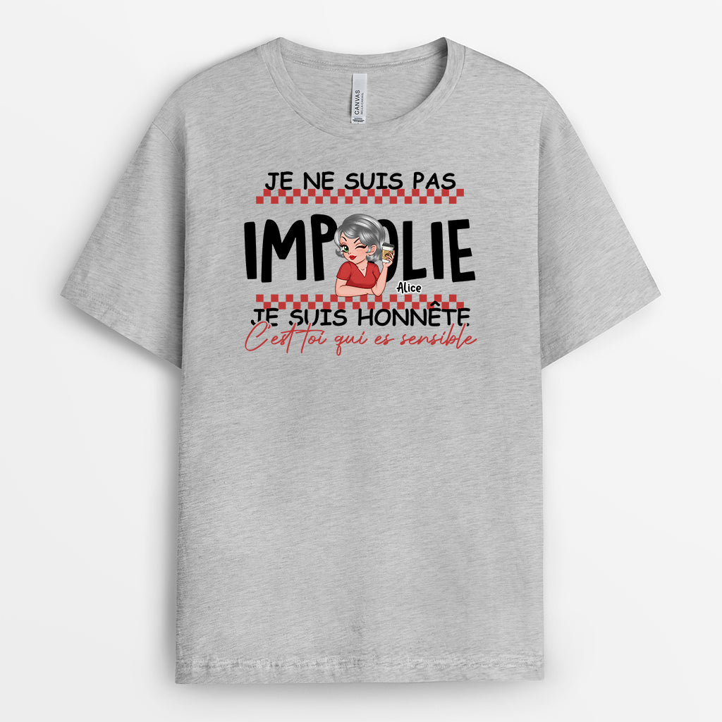 6920AFR2 mug personnalise rigolo pour femme je ne suis pas impolie 6920atzna