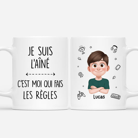 6922MFR1 mug personnalise rigolo pour frere et soeur je suis l_aine 6922mtvze