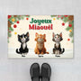 6923DFR1 paillasson personnalise chat de noel joyeux miaouel 6923d86wd